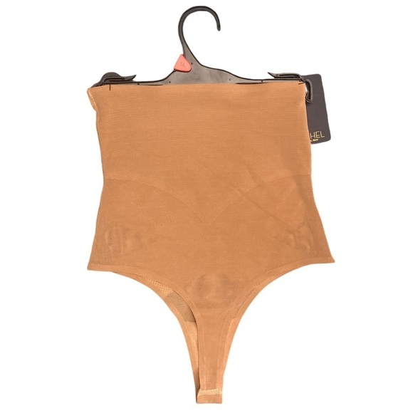 Rachel Roy NWT Shaping Thong High Rise Panty With Tummy Support in Mocha Size M - Picture 5 of 6
